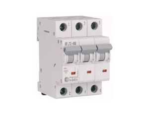 Wyłącznik nadprądowy S bezpiecznik 3-fazowy B40 (B 40A) 3-biegunowy 3P (230/400V AC) 3-modułowy EATON