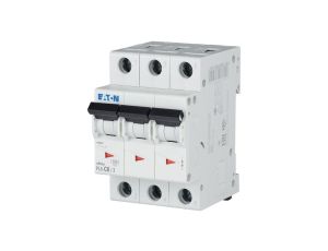 Wyłącznik różnicowoprądowy PL6 3-fazowy 4A 6kA typ C 3-biegunowy 3P (400V AC) 3-modułowy EATON 286598