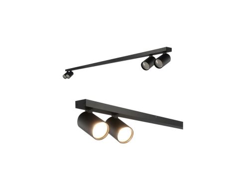 Oprawa sufitowa/naścienna punktowa natynkowa listwa typu spot MALGA 4 LINE BLACK 4xGU10 czarna listwa IP20