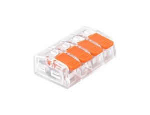 Szybkozłączka z dźwignią 4x0,2-4,0mm2 na drut / linkę 450V/32A PAWBOL 100szt.