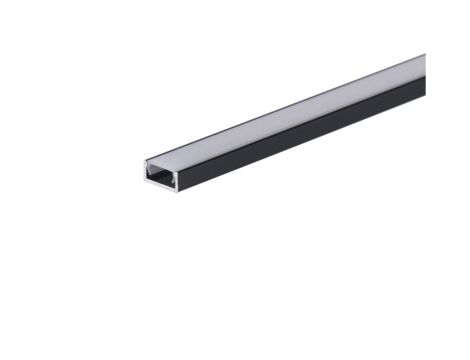 Profil led Basic 2m czarny z osłoną mleczną MLF