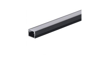 Profil led Standard 1m czarny z osłoną mleczną MLF
