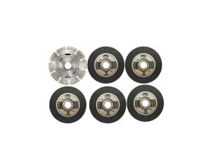 Zestaw tarcz szlifierskich 125mm rak6agd125 6 el.