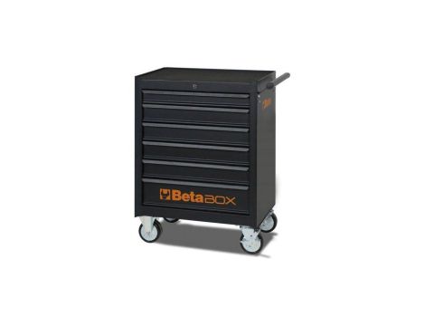 Wózek narzędziowy z 6 szufladami czarny c04box1+196 narzędzi