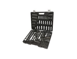 Zestaw nasadek 1/4-3/8-1/2 i koń. wkrętakowych z akcesor.