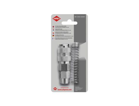 Okucie węża spiralnego 12*8 szybkozłącze ze sprężyną