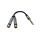 VITALCO JR362 Przejście Adapter AUX Jack 6,3mm Stereo (wtyk) / 2x Jack 6,3mm Stereo (gniazdo) na kablu