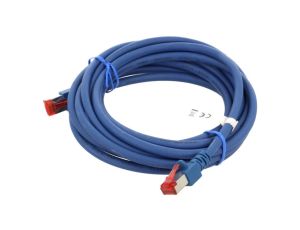 Patch cord S/FTP 6 linka Cu LSZH niebieski 3m 27AWG 803002