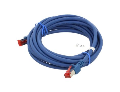 Patch cord S/FTP 6 linka Cu LSZH niebieski 3m 27AWG 803002