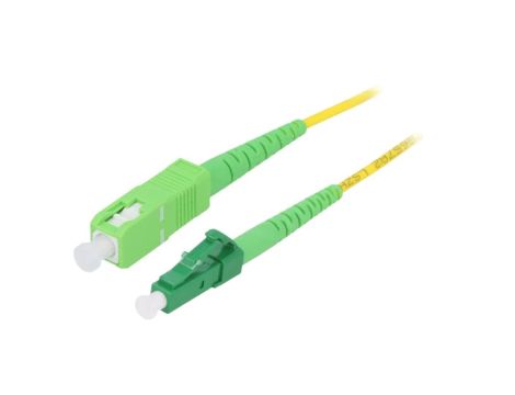 Patch cord światłowodowy OS2 LC/APC,SC/APC 2m LSZH żółty FPSLS02
