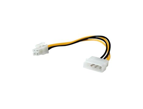 Wewnętrzny kabel zasilający ROLINE, 4-pol. HDD / ATX12V-P4 4-biegunowy, 0,15 m