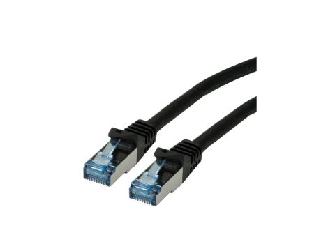 ROLINE Patch cable Cat.6A S/FTP (PiMF), Component Level, LSOH, czarny, 1 m