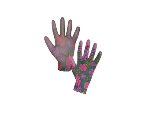 Rękawice ochronne leiva w kwiatki rozmiar 8