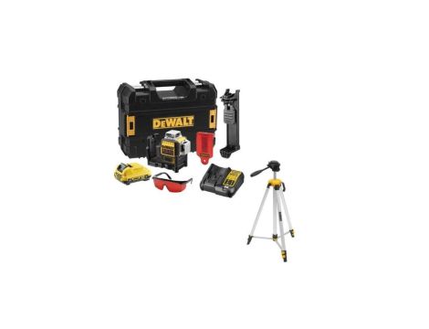 Laser liniowy 3-płaszczyznowy 10,8v 2,0ah zielony+statyw