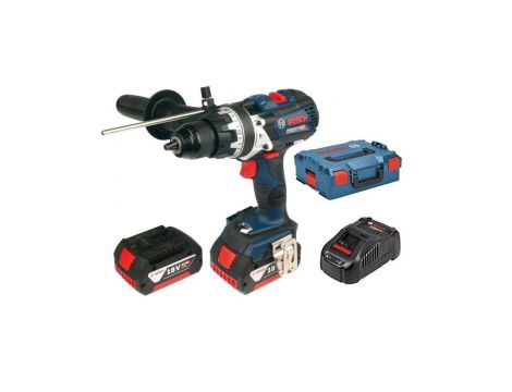 Wiertarko-wkrętarka aku. udarowa gsb 18v-110 c 2*5.0ah lbox