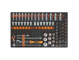 Zestaw nasadek i akces. 75szt. w miękkim wkł.profilowanym