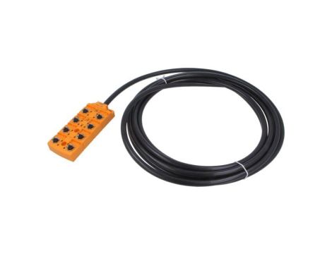 Rozdzielacz Sygnałów Porty: 8xM12 Gniazdo Przewód 5m Zasilanie: 10-30VDC Wskaźnik: LED IP67/IP68 Odporny na oleje EBC024