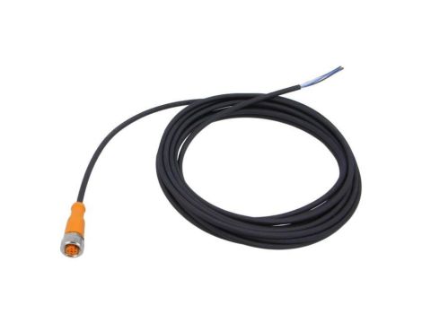 Przewód z gniazdem Złącze: M12 Gniazdo (proste, 4-PIN) Przewód 5m IP65/IP67/IP68/IP69K Styki pozłacane, Bezhalogenowy EVC002