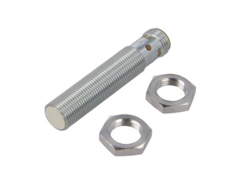 Czujnik Indukcyjny Obudowa: M12 Zasięg: 4mm Wyjście: 1xPNP(NO) Złącze: M12 Zasilanie: 10-30VDC IP67 Zwiększony zasięg IF5915