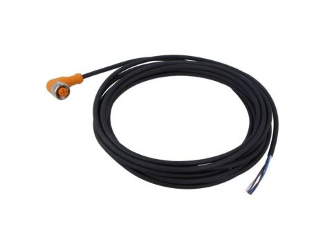 Przewód z gniazdem Złącze: M12 Gniazdo (kątowe, 4-PIN) Przewód 5m IP65/IP67/IP68/IP69K Styki pozłacane, Bezhalogenowy EVC005