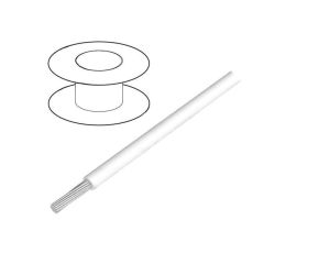 Przewód HookUp Wire linka Cu 26AWG PTFE biały 250V 30,5m 2843/7 WH005