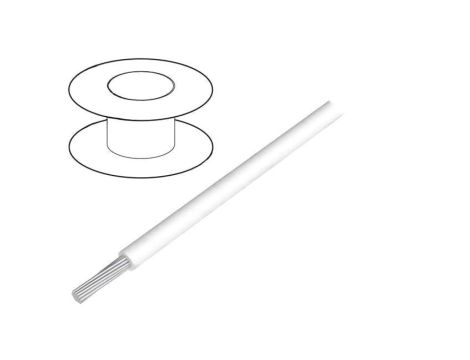 Przewód HookUp Wire linka Cu 24AWG PTFE biały 250V 30,5m 2844/19 WH005