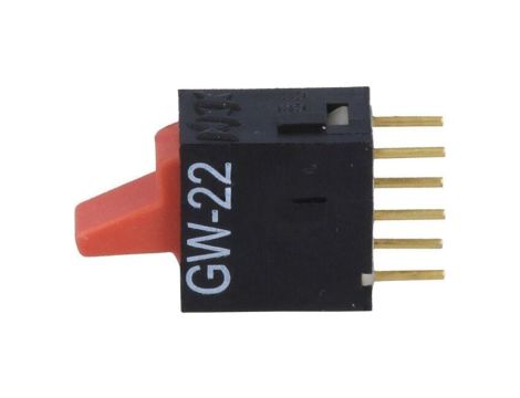 ROCKER DPDT Ilość Pozycji: 2 ON-ON 0,01A/28VAC 0,01A/28VDC GW22LCP