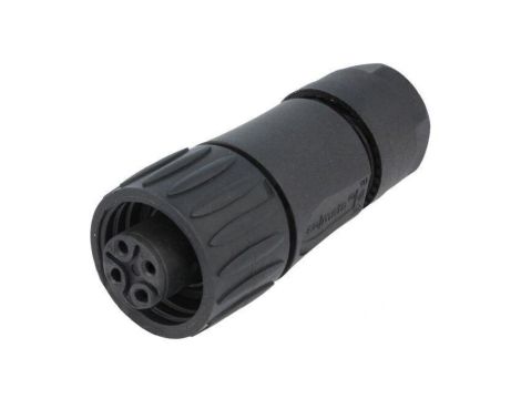 Złącze okrągłe wtyk na przewód -PIN 4 żeńskie zacisk śrubowy C01620D00310012