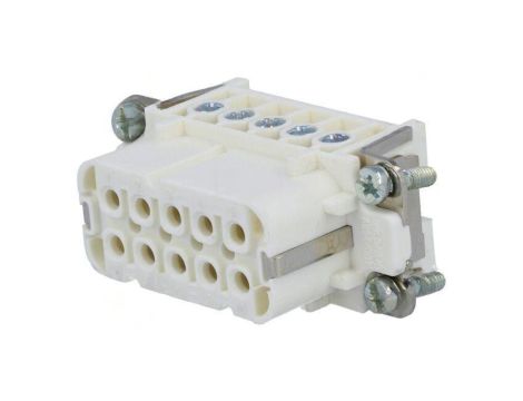 Złącze HDC wkładka stykowa żeńskie 16A 250V -PIN 10 10+PE C14610B0100024