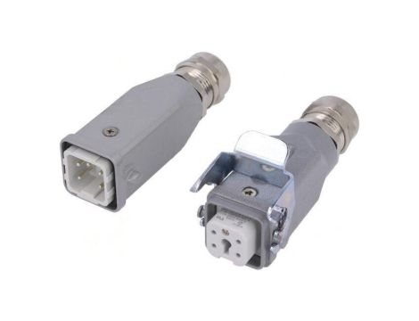 Złącze HDC męskie + żeńskie 10A 400V -PIN 5 4+PE rozmiar A3 C14610E0049214