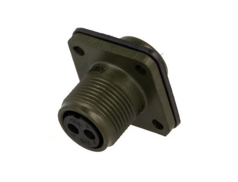 Złącze okrągłe gniazdo kołnierz (4 otwory) na panel -PIN 2 DS3102A 10SL-4S