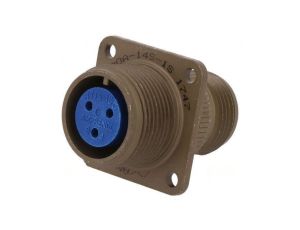 Złącze okrągłe gniazdo -PIN 3 żeńskie 97 srebrzony 97-3100A-14S-1S