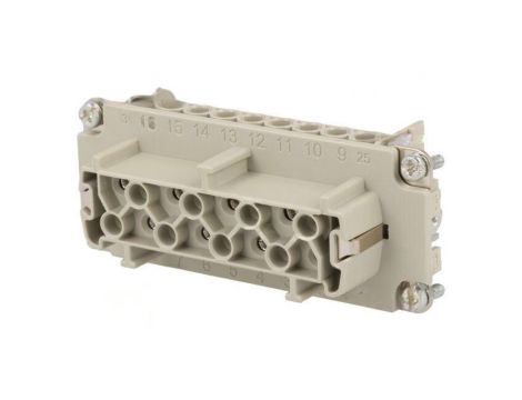 Złącze HDC wkładka stykowa żeńskie 16A 500V -PIN 16 16+PE C14610B0160021
