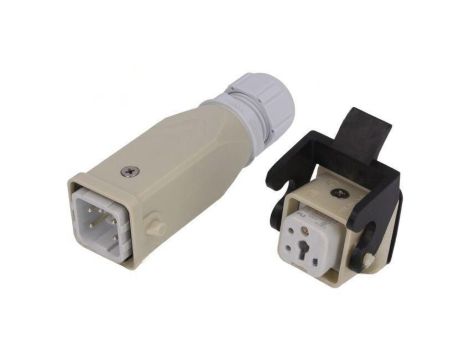 Złącze HDC męskie + żeńskie 10A 400V -PIN 5 4+PE rozmiar A3 C14610E0049224