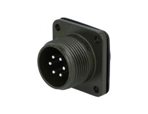 Złącze okrągłe gniazdo kołnierz (4 otwory) na panel -PIN 6 DS3102A 14S-6P