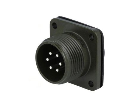 Złącze okrągłe gniazdo kołnierz (4 otwory) na panel -PIN 6 DS3102A 14S-6P