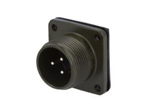 Złącze okrągłe gniazdo kołnierz (4 otwory) na panel -PIN 3 DS3102A 14S-1P