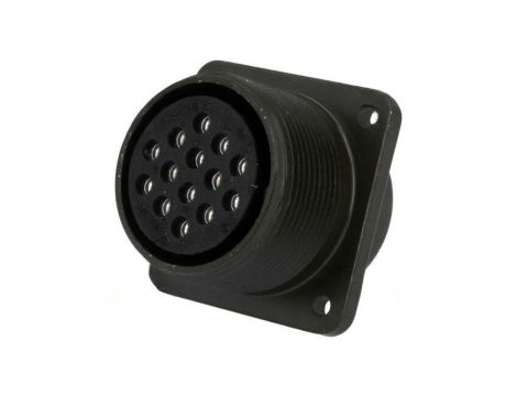 Złącze okrągłe gniazdo kołnierz (4 otwory) na panel -PIN 14 DS3102A 20-27S