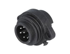 Złącze okrągłe gniazdo kołnierz (2 otwory) na panel -PIN 7 C01630C00610012