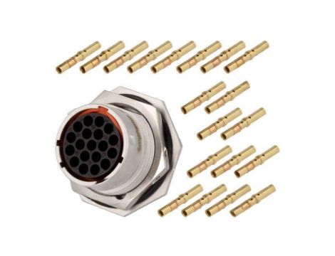 Złącze okrągłe gniazdo wtyk -PIN 19 żeńskie zaciskanie RT360 RT071619SNH-K