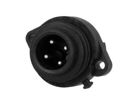 Złącze okrągłe gniazdo kołnierz (2 otwory) na panel -PIN 4 C01620C00310012