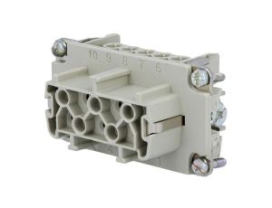 Złącze HDC wkładka stykowa żeńskie 16A 500V -PIN 10 10+PE C14610B0101021