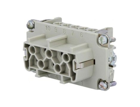 Złącze HDC wkładka stykowa żeńskie 16A 500V -PIN 10 10+PE C14610B0101021