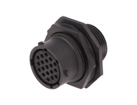 Złącze okrągłe gniazdo na panel nakrętka od przodu -PIN 19 RTS714N19S03