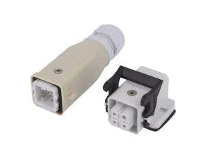 Złącze HDC męskie + żeńskie 10A 400V -PIN 4 3+PE rozmiar A3 C14610E0039234