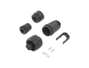 Złącze okrągłe wtyk na przewód -PIN 7 żeńskie bez styków 6+PE C01610D00601012