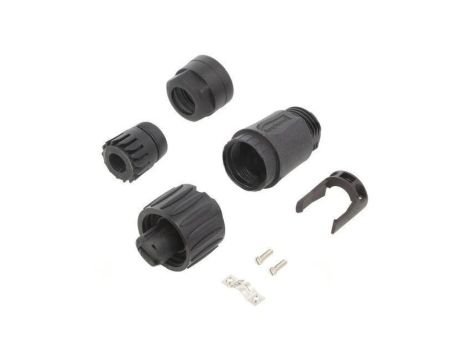 Złącze okrągłe wtyk na przewód -PIN 7 żeńskie bez styków 6+PE C01610D00601012