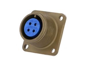 Złącze okrągłe gniazdo kołnierz (4 otwory) na panel -PIN 4 97-3102A-14S-2S