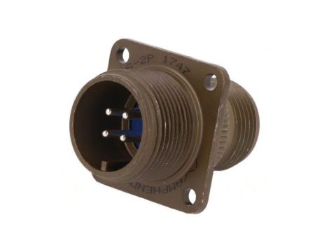 Złącze okrągłe gniazdo -PIN 4 męskie 97 srebrzony 97-3100A-14S-2P