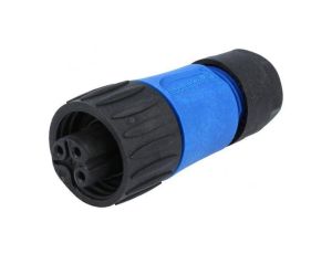 Złącze okrągłe wtyk na przewód -PIN 4 żeńskie zacisk śrubowy C01620D00311010